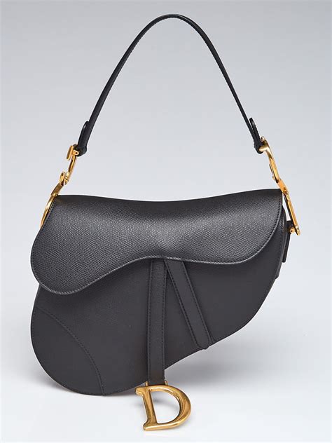 christian dior saddle bag black leather|Dior saddle bag black inside.